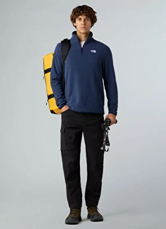 The North Face NF0A8D0Q8K21-M GLACIER ZIP JACKET Lacivert Fermuarlı Yaka Standart Düz Erkek Sweatshırt