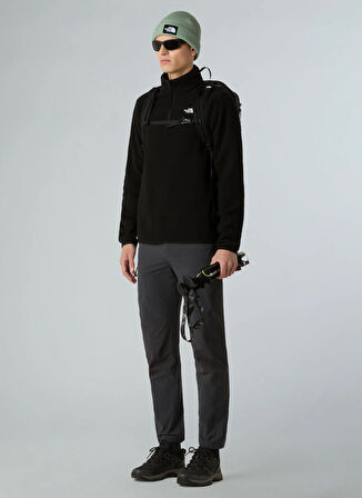 The North Face NF0A8D0QJK31-M GLACIER ZIP JACKET Siyah Fermuarlı Yaka Standart Düz Erkek Sweatshırt