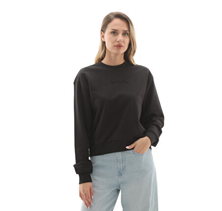 000RAMBLK1-R Vans W Essentıal H-Ft Rlx Crew Kadın Sweatshirt Siyah