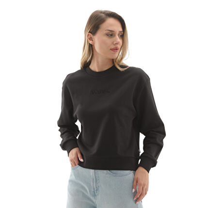 000RAMBLK1-R Vans W Essentıal H-Ft Rlx Crew Kadın Sweatshirt Siyah