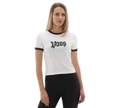 000RCEYB21-R Vans Apple Boom Rınger Tee Kadın T-Shirt Beyaz