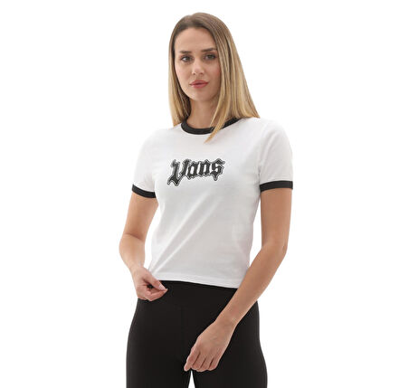 000RCEYB21-R Vans Apple Boom Rınger Tee Kadın T-Shirt Beyaz