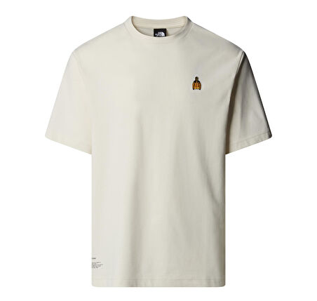 F0A8EU7QLI1-R The North Face U Icon Mountaın Jacket Relaxed S-S Tee Erkek T-Shirt Beyaz