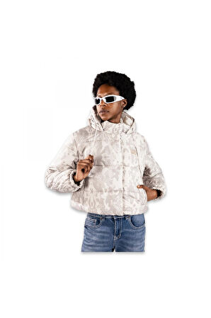 Vans Vn000Pk2 Hillgate Aop Cropped Puffer Bej Kadın Mont