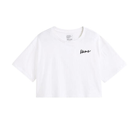 000QDFWHT1-R Vans Classic Script Kadın T-Shirt Beyaz