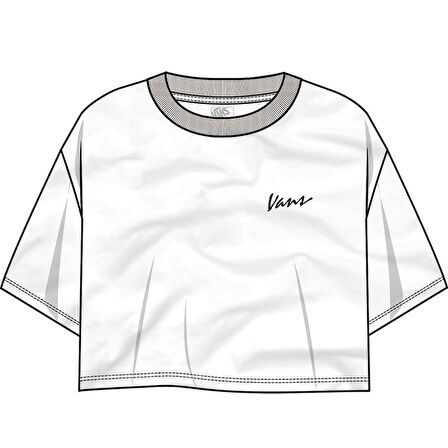 Classic Script Kadın Beyaz T-Shirt - VN000QDF