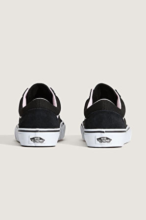 Unisex Old Skool Damalı Bağcıklı Sneaker - Siyah/Pembe | 40