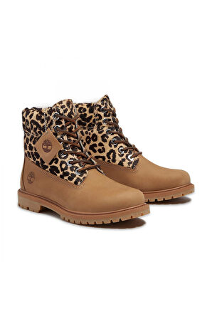 Timberland Tb0A5M5N Timberland Premium 6 Inch Lace Up Boot Bej Kadın Bot