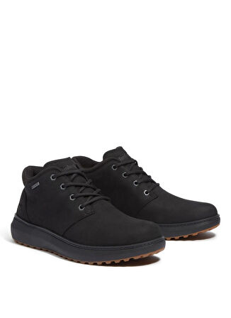 Timberland İnek Derisi + Poliüretan Siyah Erkek Bot HUDSON ROAD MID LACE UP GTX CHUKKA
