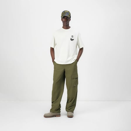 Timberland Take A Hike Back Graphic Erkek Ekru Tişört