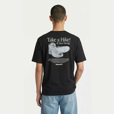 Timberland Take A Hike Back Graphic Erkek Siyah Tişört