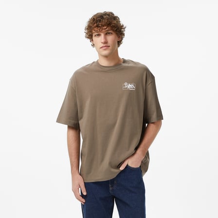 Timberland Rugged Mountaın" Back Graphıc Erkek Kahverengi T-Shirt