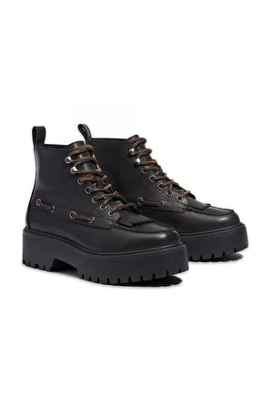 Timberland Tb0A27Yz Stone Street Mid Lace Up Boot Siyah Kadın Bot