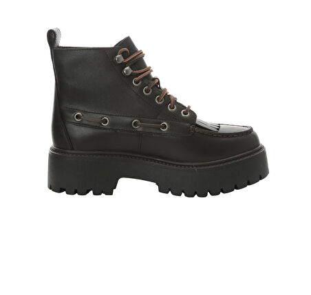 B0A27YZW021-R Timberland Stone Street Mıd Lace Up Boot Kadın Bot Ve &amp;Ccedil;izme Siyah