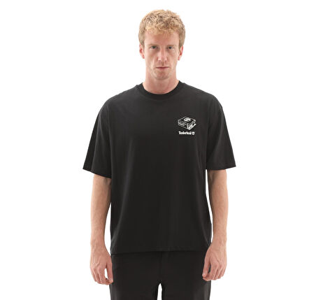 B0A6KY30011-R Timberland &amp;#039;My Boots&amp;#039;&amp;#039; Short Sleeve Tee Erkek Siyah