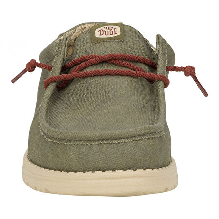 Erkek Oxford ( Klasik) HD.41873-337 Hey Dude Wally Waxed Canvas Olive