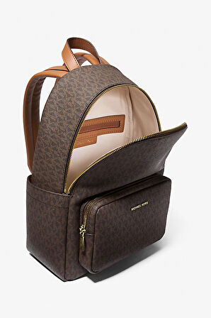 Kadın Tanner Orta Boy İmzalı Logo Sırt Çantası - Kahverengi | undefined