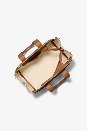 Kadın Romee Küçük İmzalı Logolu Omuz Çantası - Krem | undefined