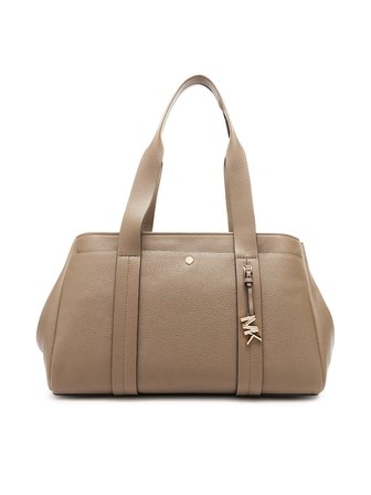 Michael Kors Kadın %100 Deri Marka Logo Aksesuar Detaylı Uzun Omuz Askılı Günlük Kullanıma Uygun Şık Görünüşlü Bej Omuz Çantası 30T5G1ZT7L 297