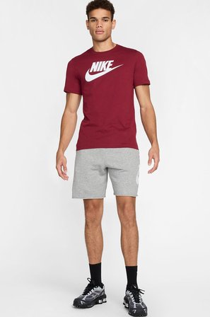 Nike Sportswear Clup Standart Kesim Bordo Erkek Spor Tişört