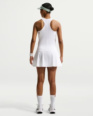 Nike FD6528-100 Victory Dri-FIT Fırfırlı Kadın Tenis Eteği - Beyaz