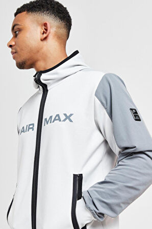 Nike Nsw Clup Air Max Hoodie Erkek Beyaz-Gri Spor Ceket 