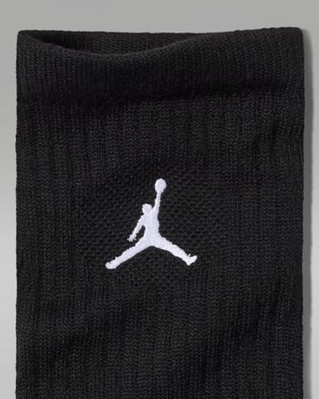 Jordan Everyday Cush Poly Crew (6 Çift) Siyah Çorap