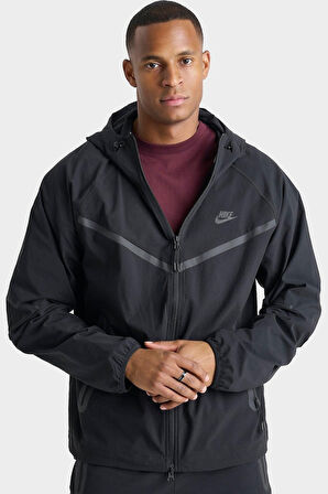 Nike Tech Woven Windrunner FZ Erkek Bol Kesim Antrasit Renk Dokuma Spor Ceket 