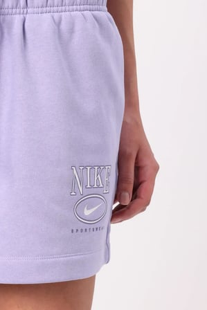 Nike Club Fleece FT MR 4" Gx Kadın Bol Kesim Mavi Spor Şort 