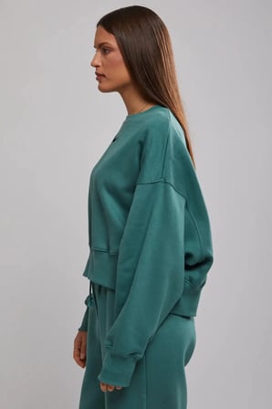 Nike Sportswear Essantial Collection Oversize Kesim Yeşil  Kadın Sweatshrit