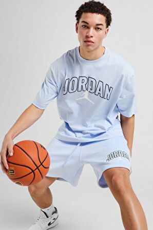 Nike Jordan Brooklyn Oversize Kesim Erkek Mavi Tişört