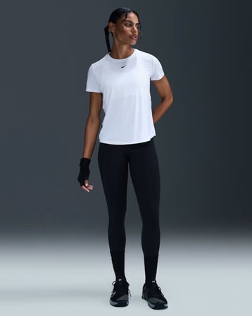 Nike One Classic IB9408-100 Dri-FIT Kısa Kollu Kadın Tişört - Beyaz