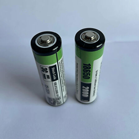 Orion Başlı 18650 3.7V 2000mAh Şarj Edilebilir Li-Ion Pil -Başlıklı - 3C