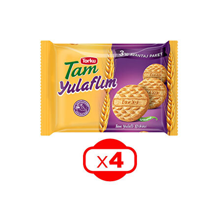 Torku Tam Yulaflı Bisküvi 375 gr x 4 Adet