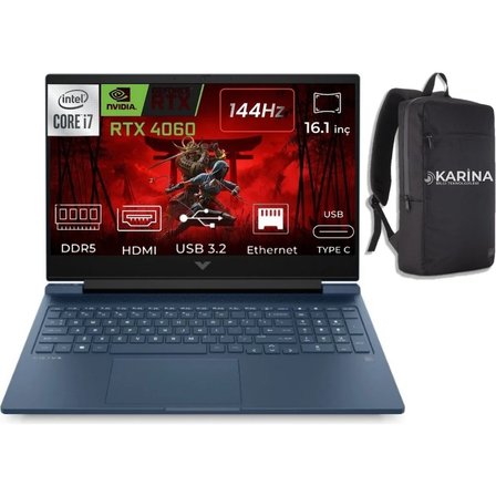HP Victus 16-R1033NT I7-14700HX 9J235EA-21 48GB 2tb RTX4060 Windows 11 Pro 16.1" Full Hd Taşınabilir Bilgisayar