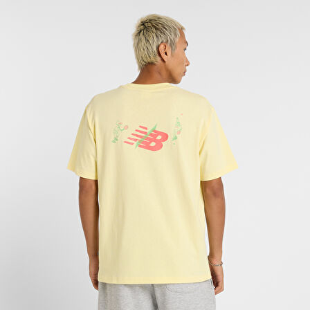 New Balance Athletics Tennis Cartoon Erkek Sarı T-Shirt