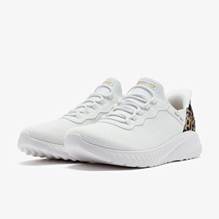 Kadın Sneaker ( Günlük) 117499 WHT Skechers BOBS SQUAD CHAOS-SEIZE THE HOUR White/Silver