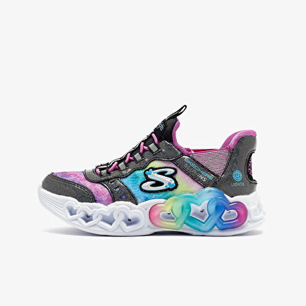 Kız Çocuk - Genç Sneaker ( Günlük) 303755L BKMT Skechers INFINITE HEART LIGHTS-ETERNAL SHIMMER Black/Multi