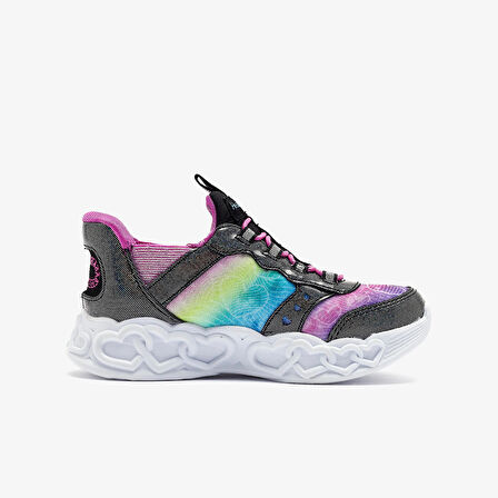 Kız Çocuk - Genç Sneaker ( Günlük) 303755L BKMT Skechers INFINITE HEART LIGHTS-ETERNAL SHIMMER Black/Multi