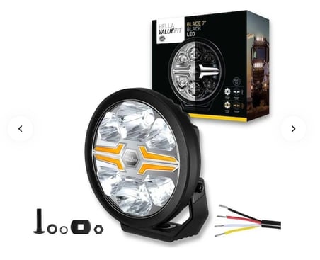 Hella Off-Road Valuefit Blade Led Uzun Far Siyah 36W 7" Beyaz-Amber Isik 1FJ357198-071