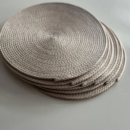 Uretti - Ayşe 4723 - El Yapımı 6'lı Supla - Bej - 32 x 32 cm