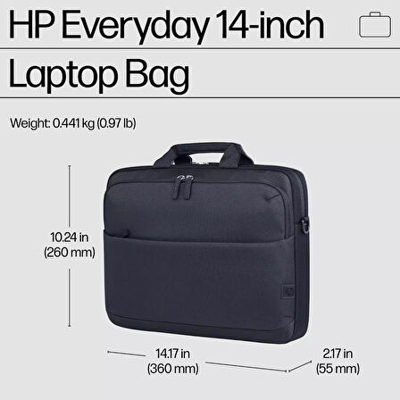 HP Everyday 14 inç Bilgisayar Çantası Gri A08JVAA