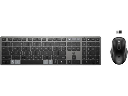 HP 725 ÇOKLU CİHAZ BAĞLANTILI ŞARJ EDİLEBİLİR KABLOSUZ KLAVYE MOUSE SET 9T5B0UT