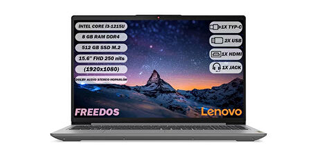 Lenovo Ideapad 3 i3-1215U 8 GB 512 GB SSD 15.6" FHD 82RK0181TX