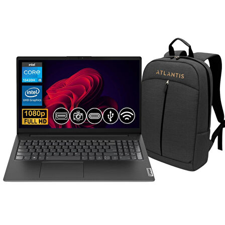 Lenovo V15 G4 IRU i5-13420H 24GB 2TB SSD FreeDos 15.6" Notebook 83A100NSTX ATL20 + Çanta Hediye