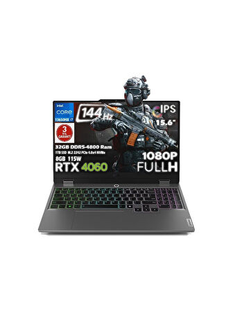 Lenovo LOQ 15IRX9 Intel Core i7-13650HX 32GB 1TB SSD 8GB RTX 4060 15.6" FHD IPS Freedos 83DV00WTTR