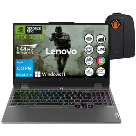 Loq Intel Core I5 12600HX 24GB 512GB SSD RTX3050 W11 15.6" IPS Taşınabilir Bilgisayar + Çanta