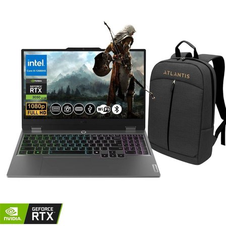Lenovo LOQ Gaming Notebook i5-12600HX 32GB RAM 2TB SSD RTX3050 6GB 15.6" FHD 144Hz IPS FreeDOS 83GS00P8TR ATL74 +Çanta