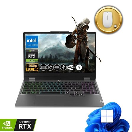 Lenovo LOQ Gaming Notebook i5-12600HX 48GB RAM 512GB SSD RTX3050 6GB 15.6" FHD 144Hz IPS Win11Pro 83GS00P8TR ATL120 +Mouse