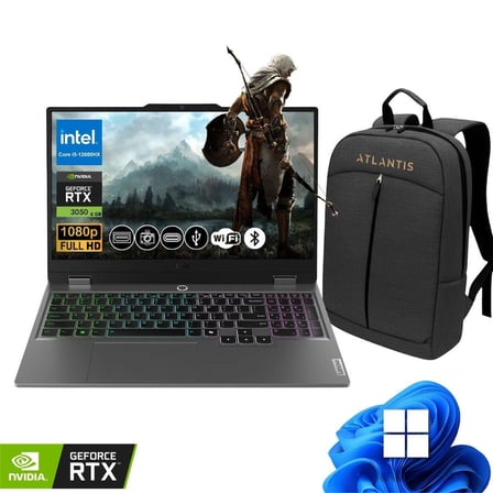 Lenovo LOQ Gaming Notebook i5-12600HX 32GB RAM 2TB SSD RTX3050 6GB 15.6" FHD 144Hz IPS Win11Pro 83GS00P8TR ATL137 +Çanta
